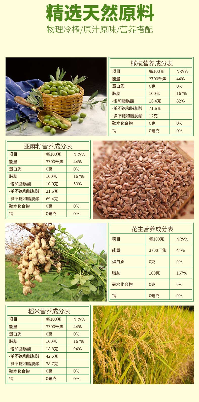 硒海 天作之合大礼包500ml*4瓶 礼盒装 稻米油 花生油 亚麻籽油 橄榄油