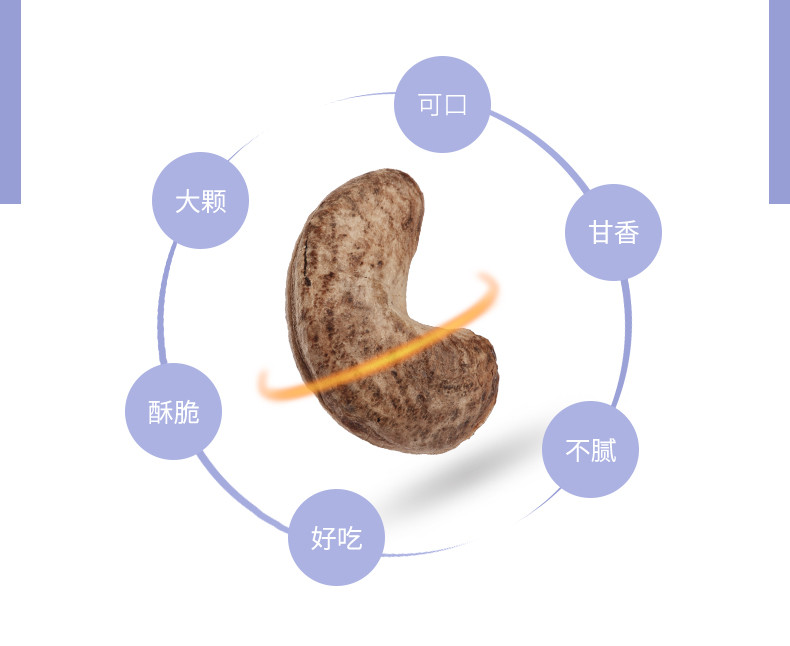  阿甘正馔 紫皮腰果办公室罐装休闲坚果炒货干果紫衣腰果仁零食