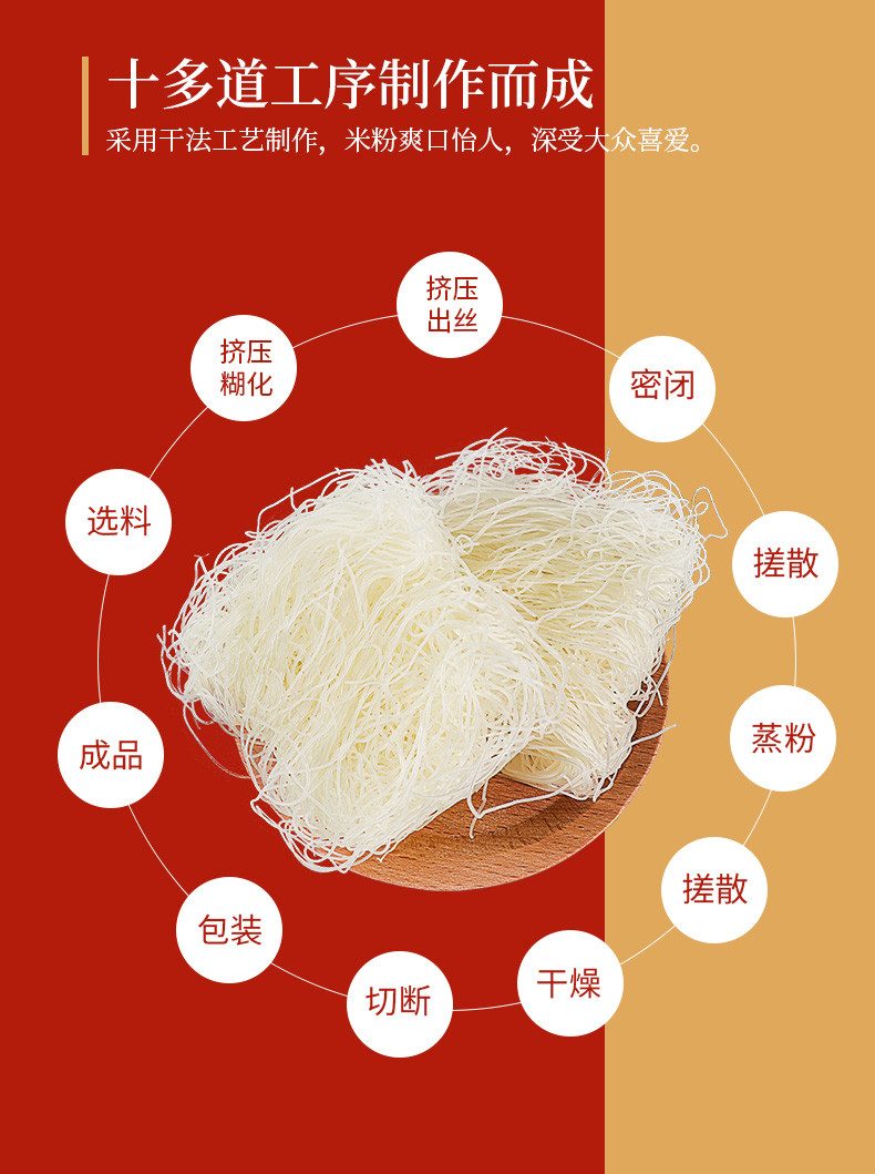 品冠膳食 新竹米粉5斤广东炒米粉细粉干炒粉米粉专用火锅配料整箱