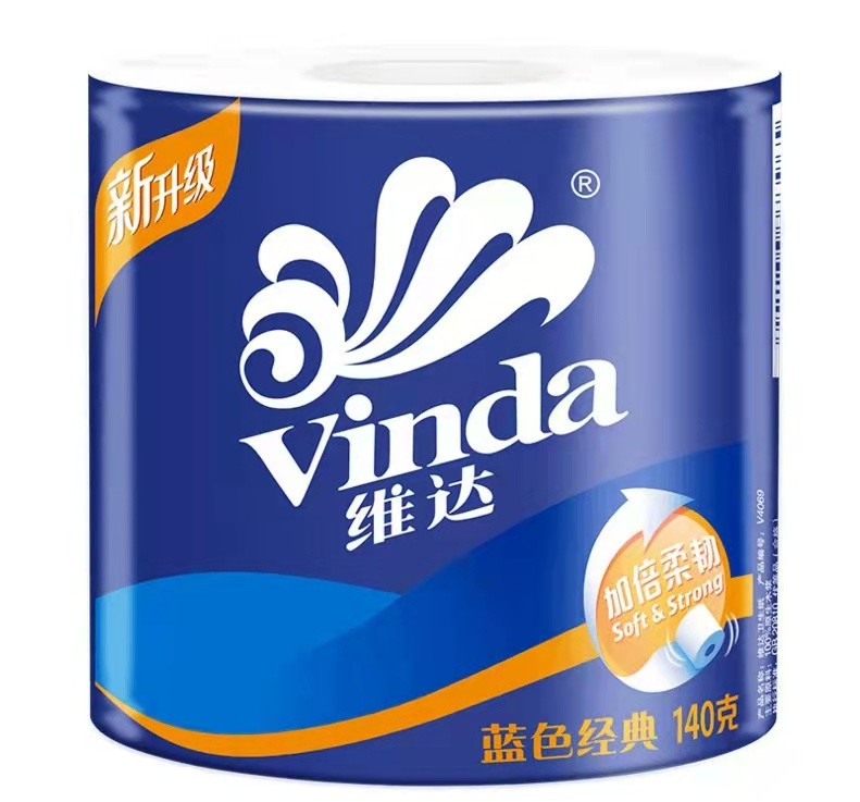  维达/Vinda 维达蓝色经典有芯卷纸1400g每提