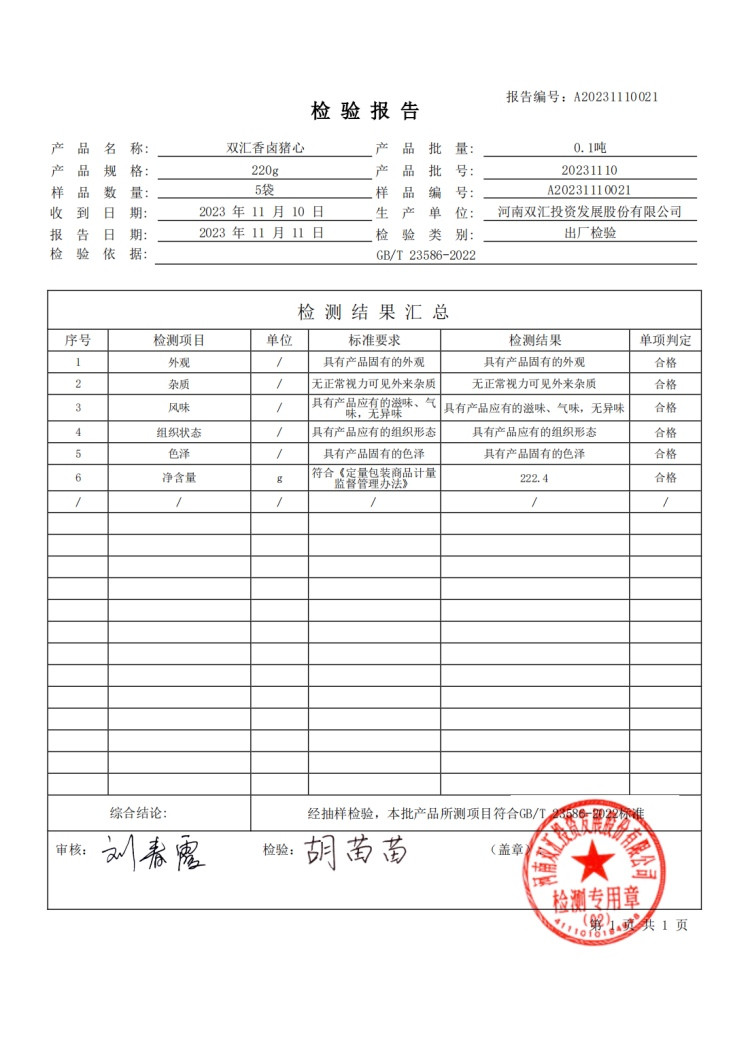 双汇 卤味下酒菜猪肝红肠猪头肉组合 福汇尊礼熟食礼盒 2870克