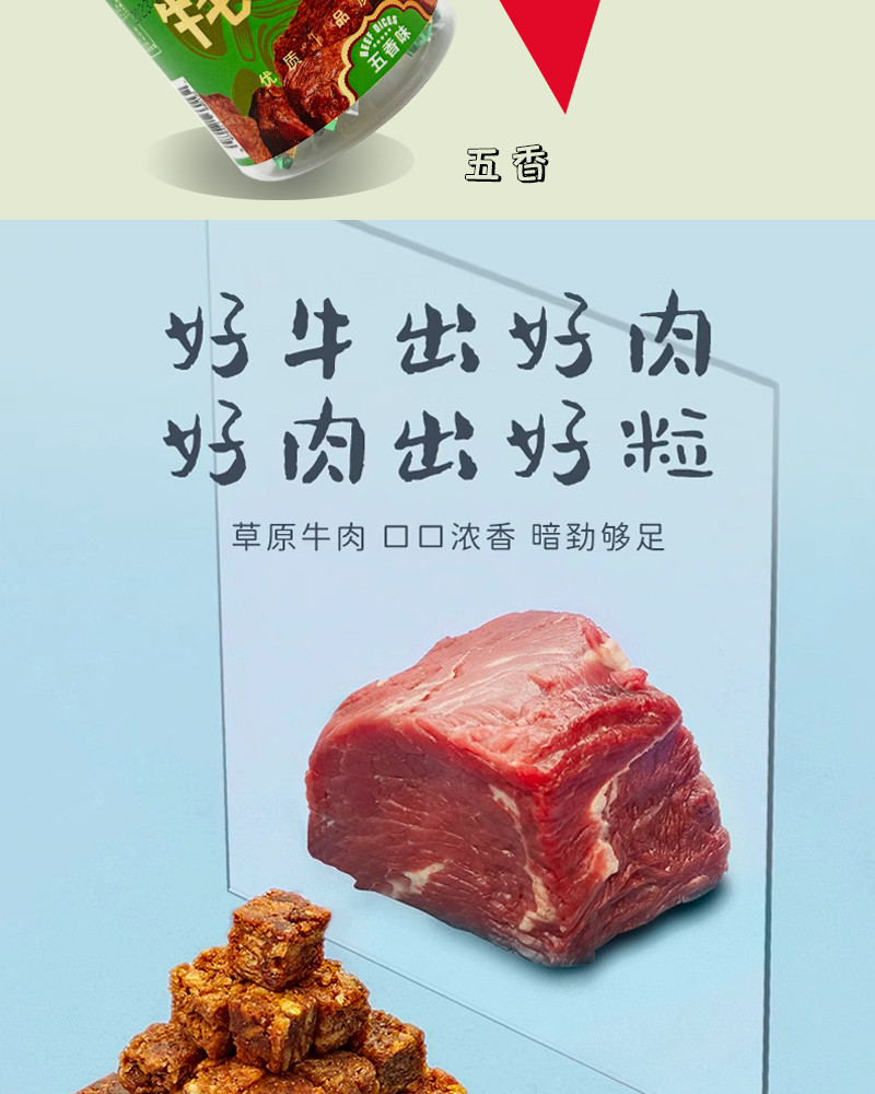 象雄霍尔 西藏特产牦牛肉粒罐装65克（拍一发三，口味随机）