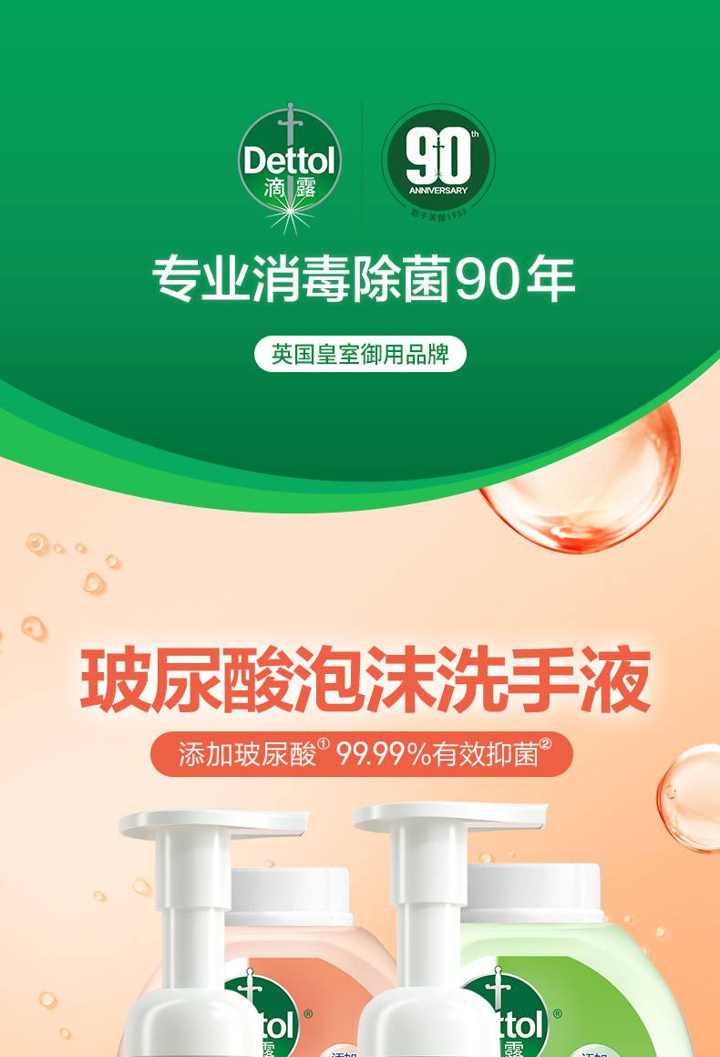 滴露/Dettol 泡沫洗手液西柚+青柠250ml
