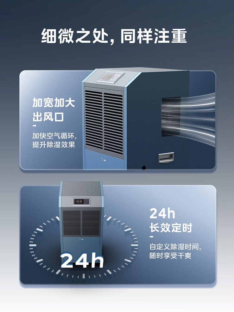 美的/MIDEA 工业除湿机  150-350平米 CF138BD/N1-GY