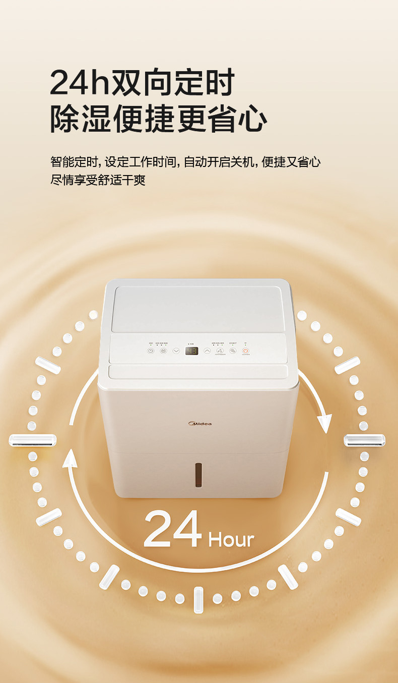 美的/MIDEA CF22BD/N1-DP7除湿机/抽湿机 除湿量22升/天