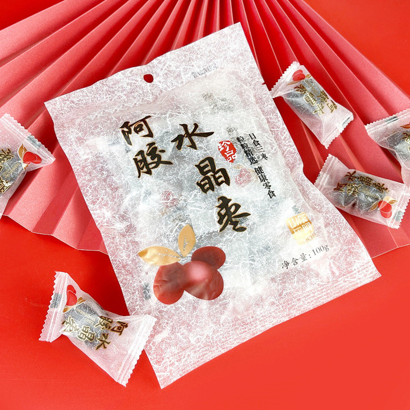 胶晗堂 山东阿胶枣东阿即食水晶枣100g*2袋金丝枣蜜枣红枣营养休闲