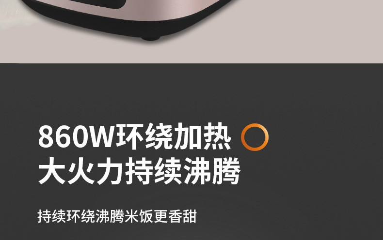 九阳4L电饭煲家用智能预约电饭锅大火力铜匠厚釜内胆F40FY-F330