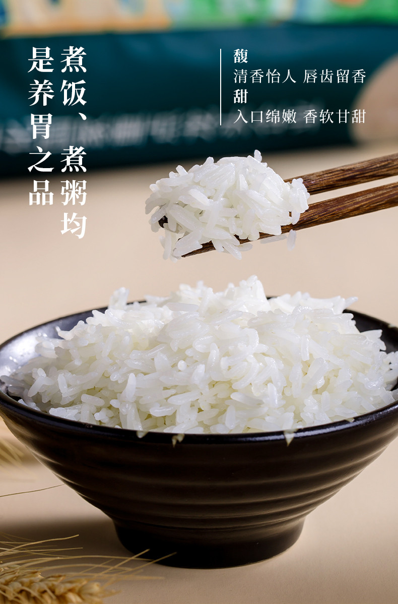 吉田 1号香粘大米细长丝苗米松软香甜香米煮饭颗颗分明5kg