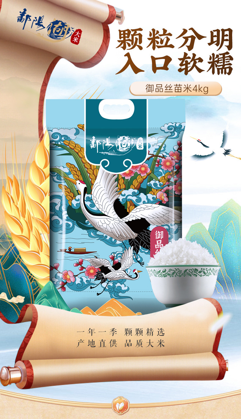 鄱阳湖 御品丝苗米 当季新米 4kg/袋