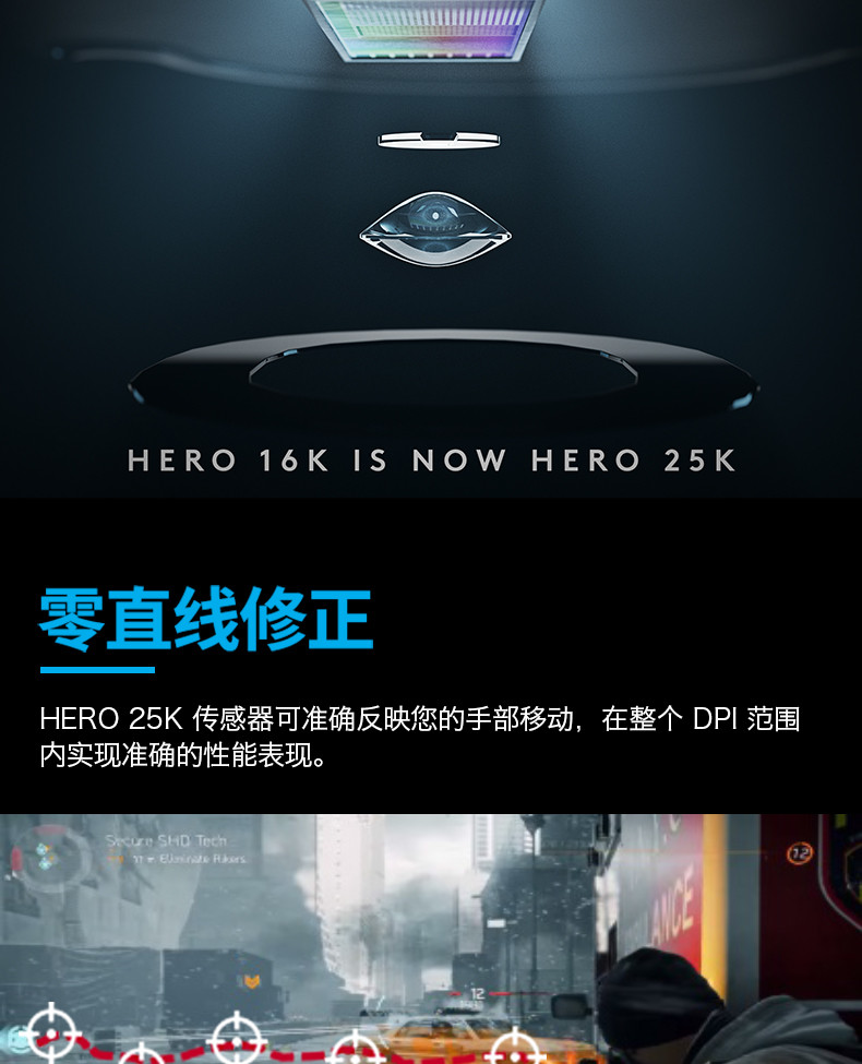 罗技/Logitech 罗技G502 HERO 主宰者游戏鼠标 默认规格