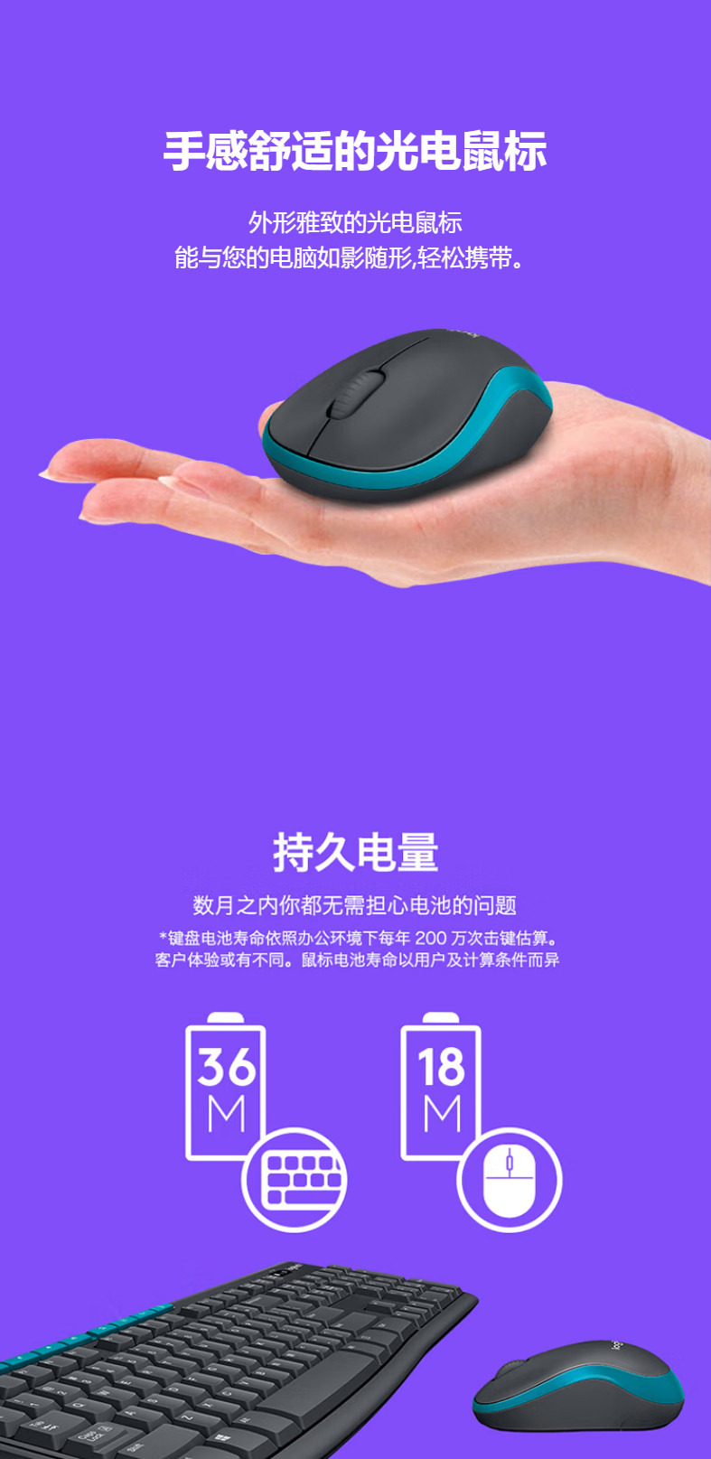 罗技/Logitech MK275 无线键鼠套装 默认规格