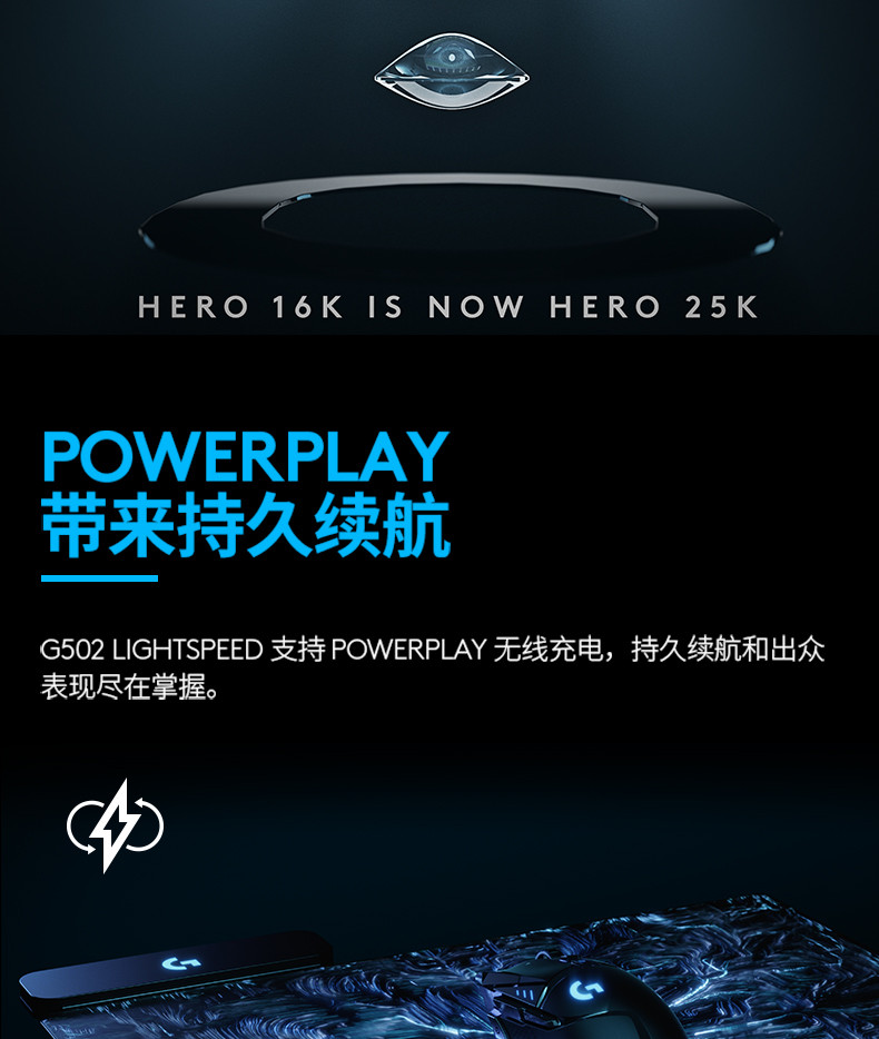 罗技/Logitech 罗技G502 无线游戏鼠标 默认规格