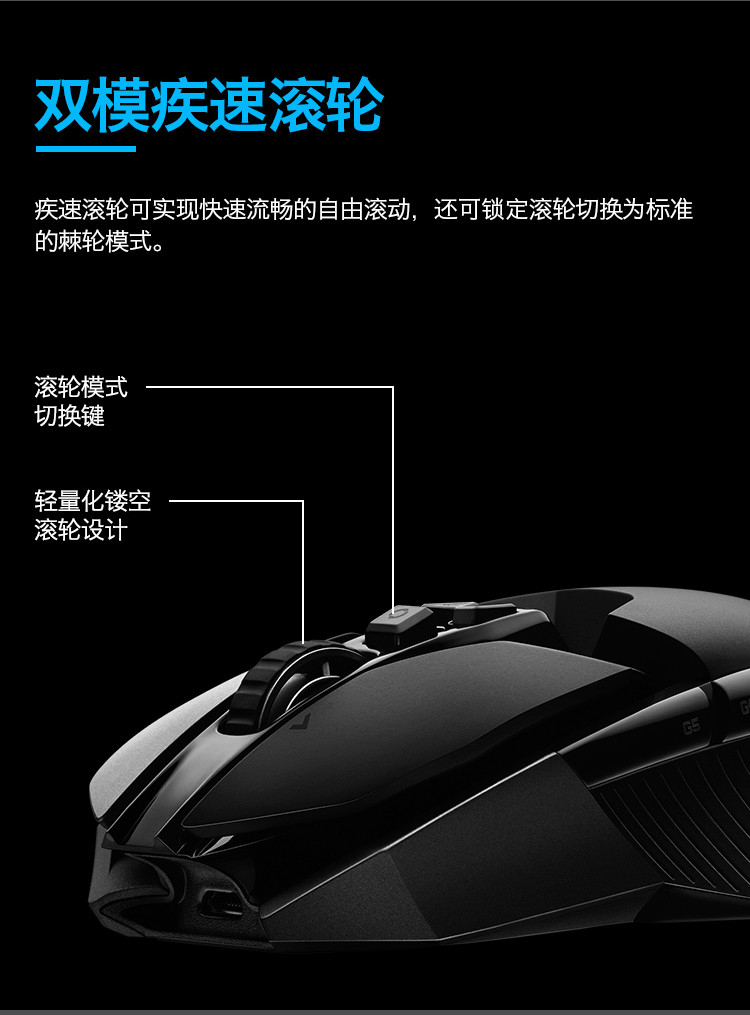 罗技/Logitech 罗技G903 LIGHTSPEED无线游戏鼠标 默认规格