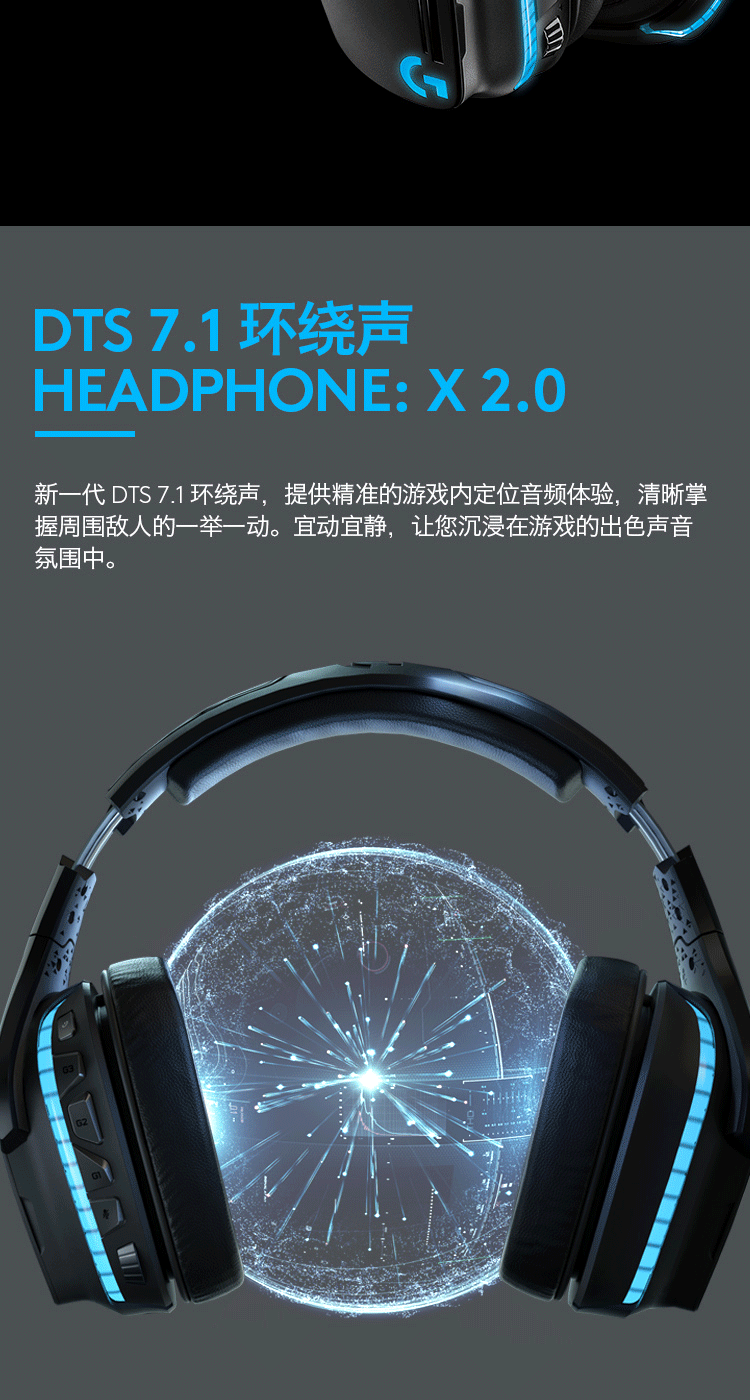 罗技/Logitech 罗技G933S 无线游戏耳机麦克风 默认规格