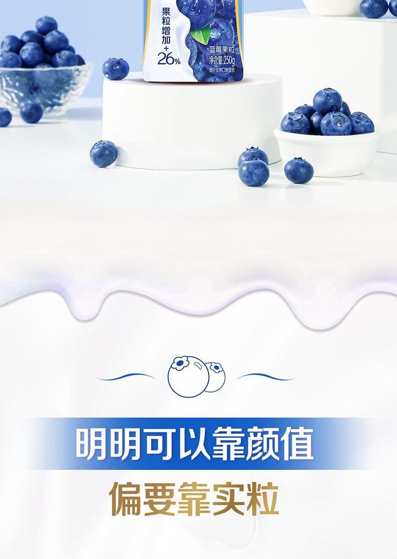 蒙牛 真果粒蓝莓果粒牛奶饮品250ml*10包【4月产】
