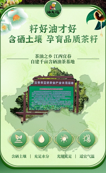 油大福 纯正山茶油500ml*2礼盒装