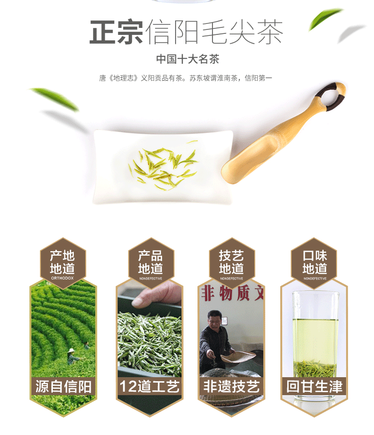  广义 明前芽头信阳毛尖茶（100g*4）礼盒