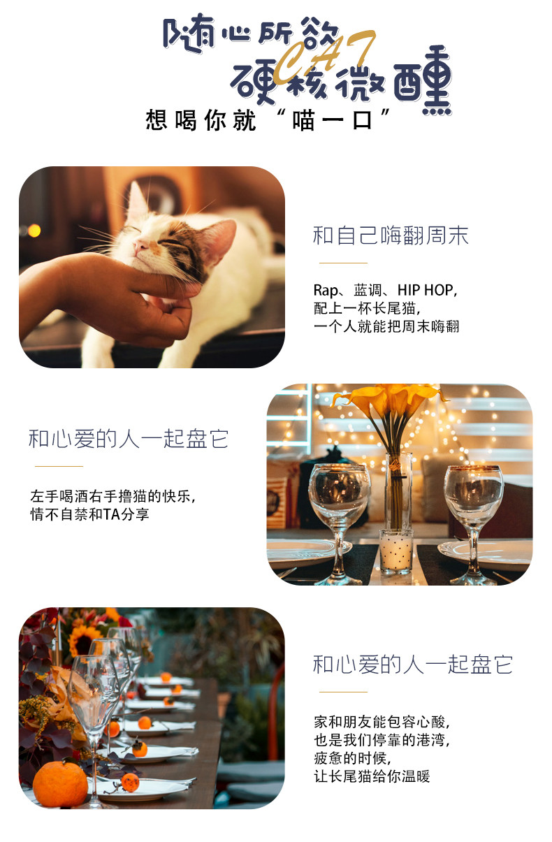 张裕/CHANGYU 长尾猫赤霞珠半干型红葡萄酒