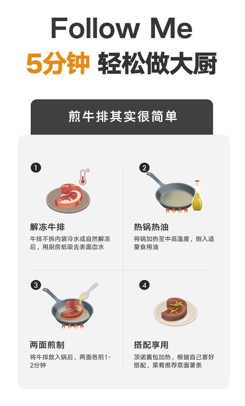 顶诺 【超值51件套】原肉整切牛排香煎鸡排牛肉饼豪华套餐组合