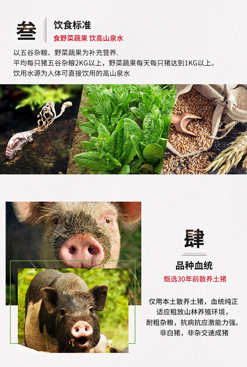  【领劵立减】国产土猪腿肉农家生态生鲜冷鲜肉  邮兔