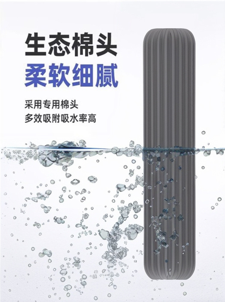  迷你桌面小拖把海绵清洁车载茶台玻璃显示器刮桌面水免手洗小拖把  万奔