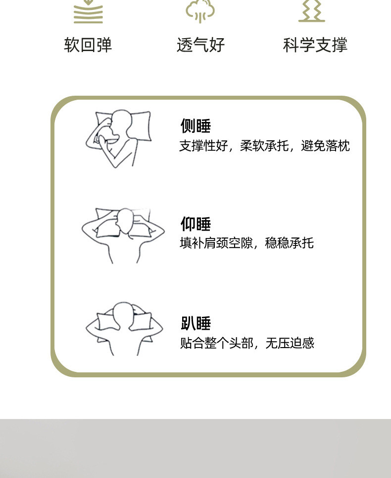  【清仓49.9到手2只】 针织棉护颈按摩枕头枕芯 独派