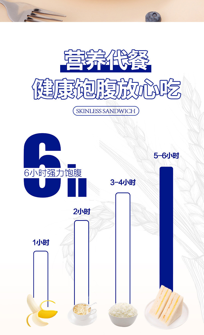 无皮三明治肉松沙拉夹心面包吐司饱腹早代餐糕点零食整箱 壹得利