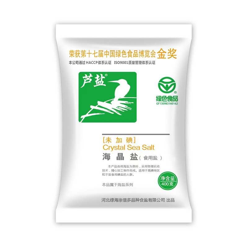 芦盐 天然海晶盐 未加碘食用盐400g