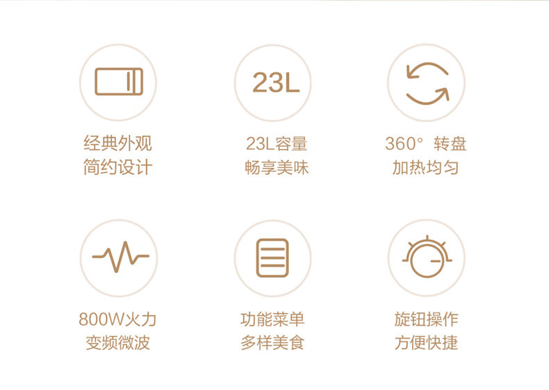 美的/MIDEA 微波炉3-5人用360°转盘加热五档火力M1-230E