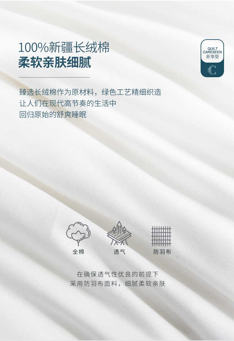 康尔馨 单人荞麦壳家用助睡眠护颈枕 单面荞麦枕 74*48cm