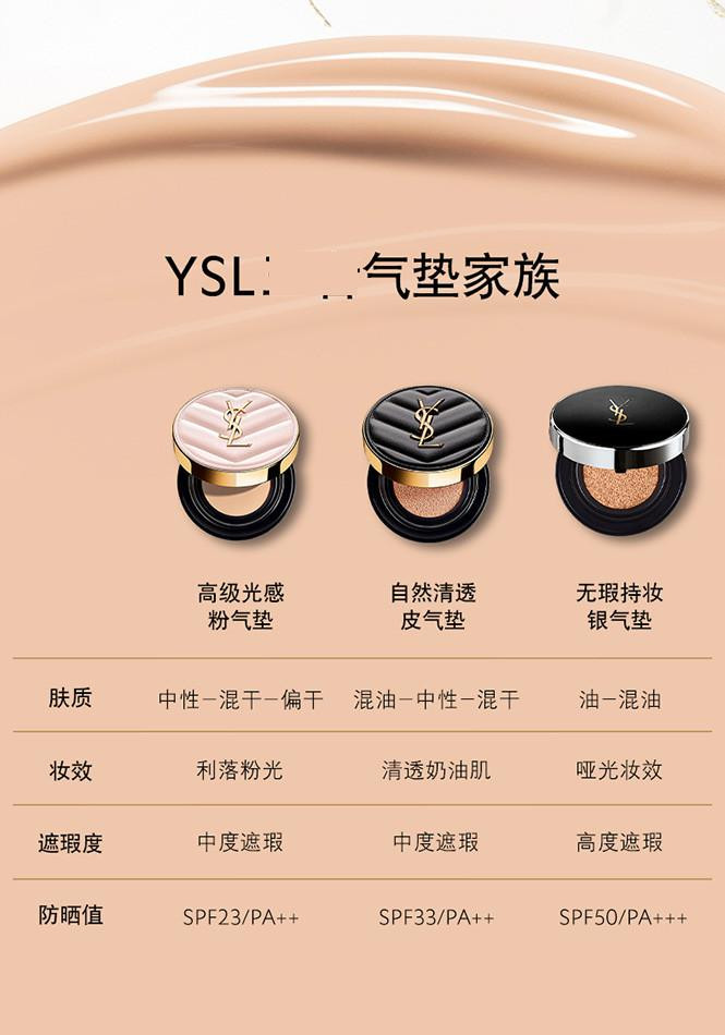 YSL 圣罗兰明彩粉光轻垫粉底液12gB20#  自然肤色