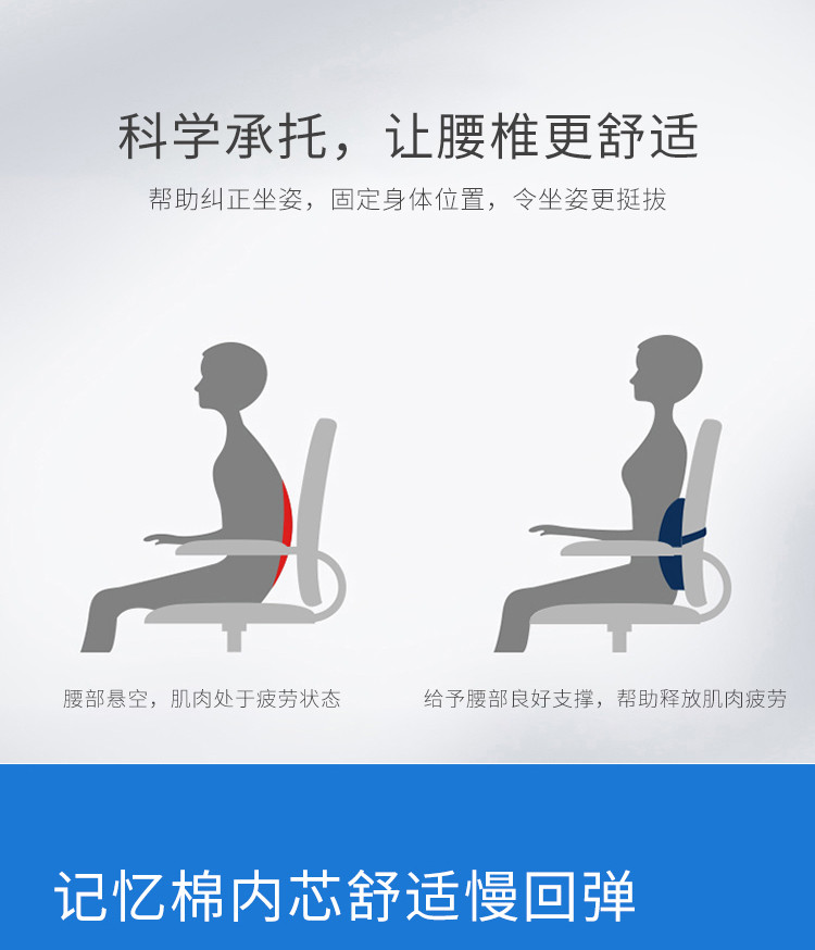 梦洁家纺 太空悬浮记忆 1010389003腰靠枕