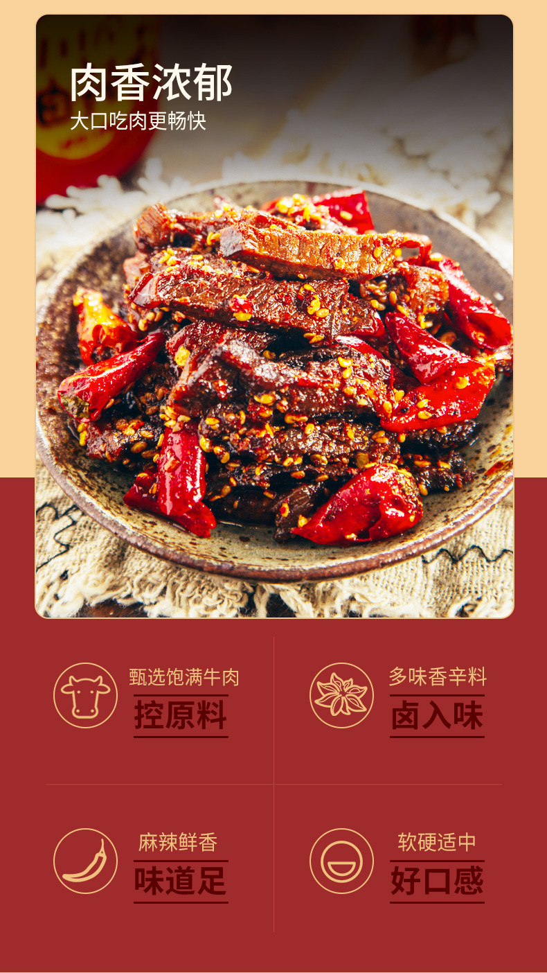 飘零大叔 麻辣牛肉干48g*牛肉条香辣即食熟食肉类休闲零食小吃 麻辣牛