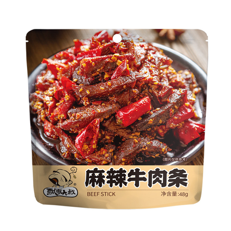 飘零大叔 麻辣牛肉干48g*牛肉条香辣即食熟食肉类休闲零食小吃 麻辣牛