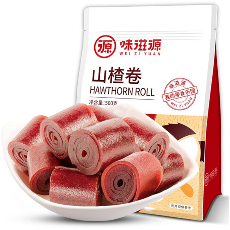 味滋源 山楂卷500g/袋 果丹皮童年零食休闲食品 片条糕果干果脯蜜