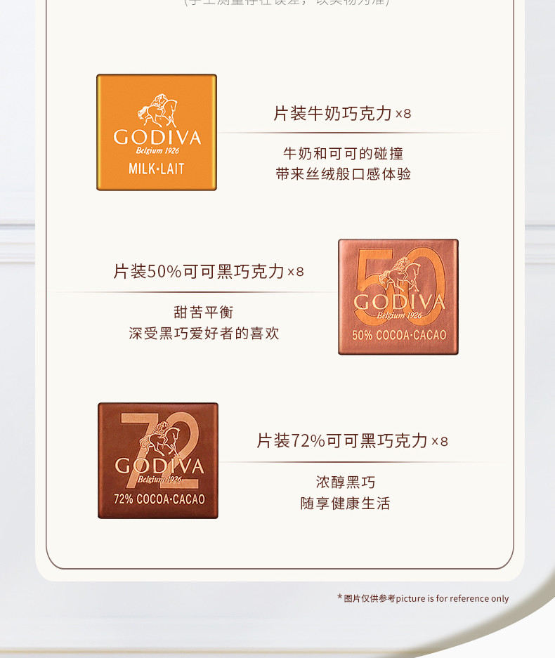 歌帝梵/GODIVA 片巧礼盒装系列经典片装巧克力礼盒24片装（新包装）