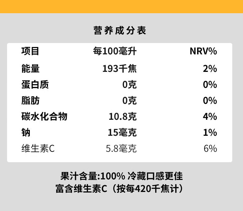 佳果源 100%橙汁200ml*12礼盒装