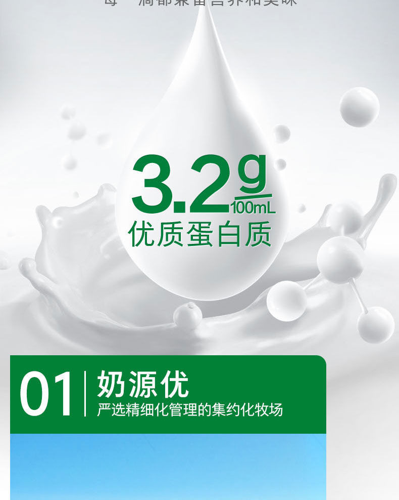 蒙牛 纯牛奶全脂灭菌乳苗条装整箱12月