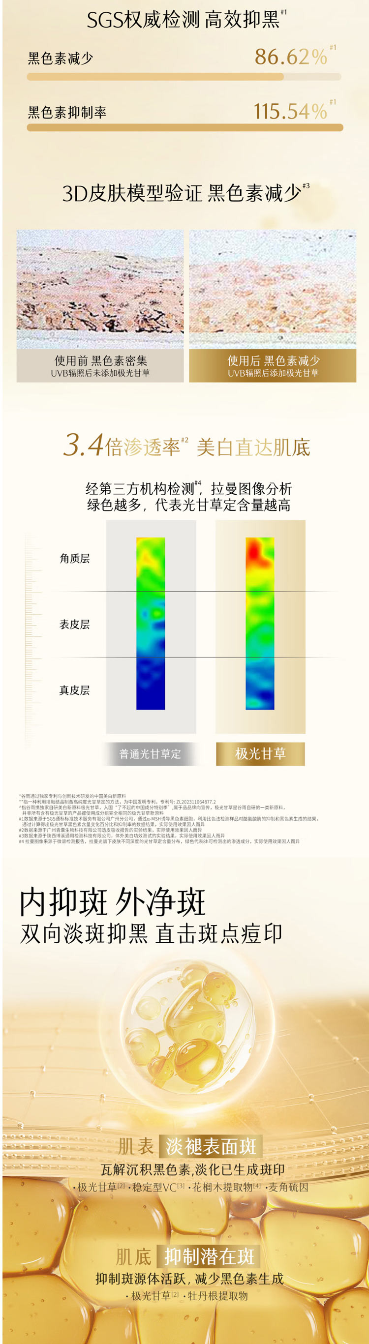 谷雨GUYU 【光感】光感美白淡斑精华液45ml