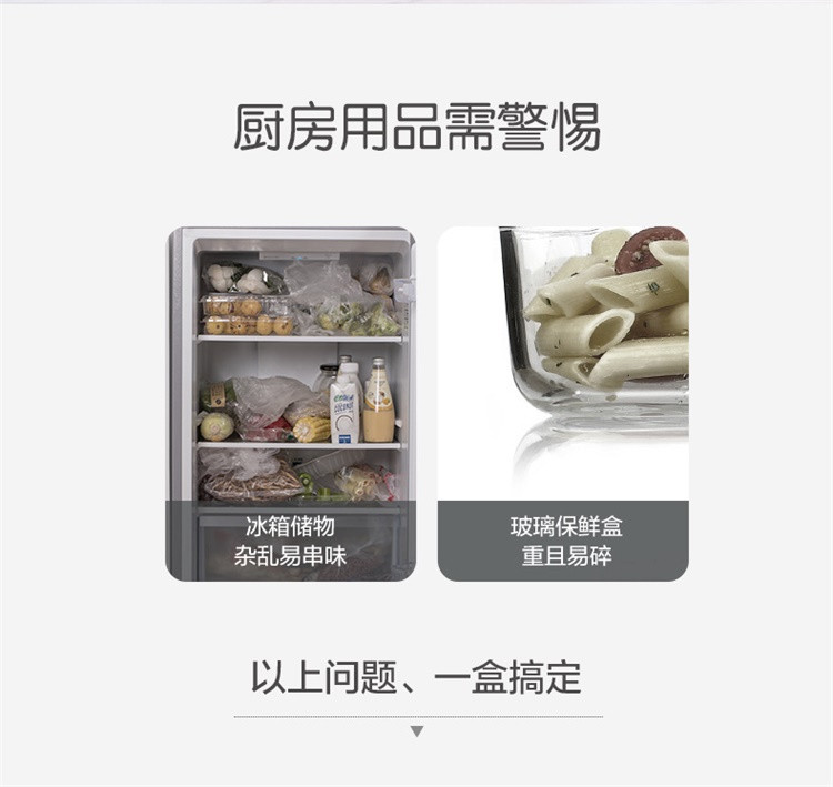 茶花 带盖冰箱收纳盒长方形食品冷冻盒厨房收纳保鲜塑料储物盒