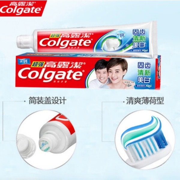 高露洁/Colgate 超强牙膏140克-高钙*3支装