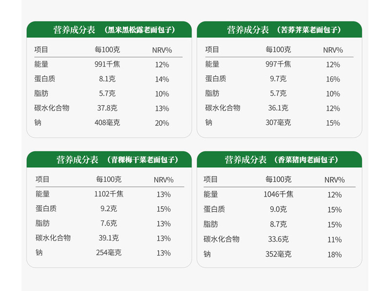 郑家老家食品 老面包子新鲜健康料足馅多营养早餐面点主食干粮早点方便速热好吃