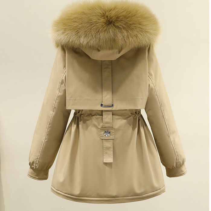  法米姿 派克服新款冬季宽松韩版加绒加厚棉衣女洋气外套