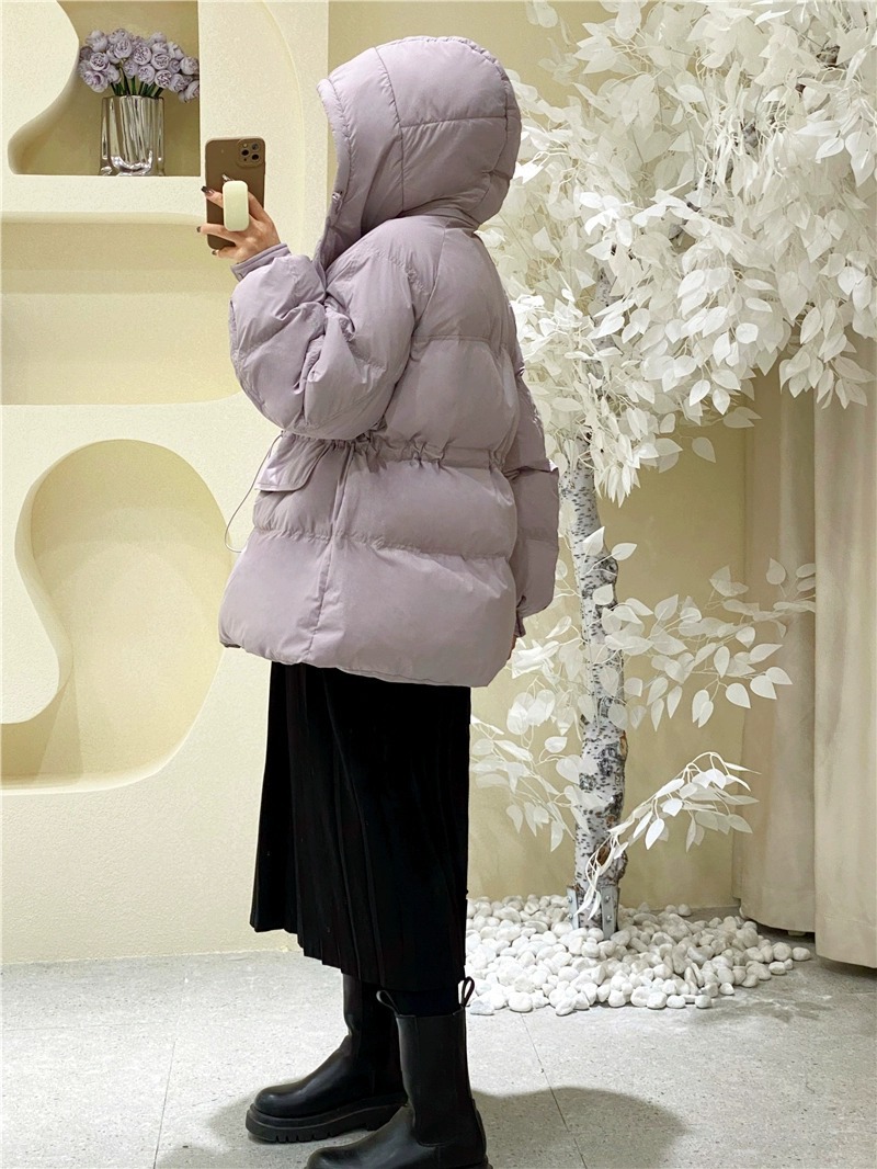 法米姿 羽绒服女短款冬季新款韩版宽松加厚设计感小众白鸭绒