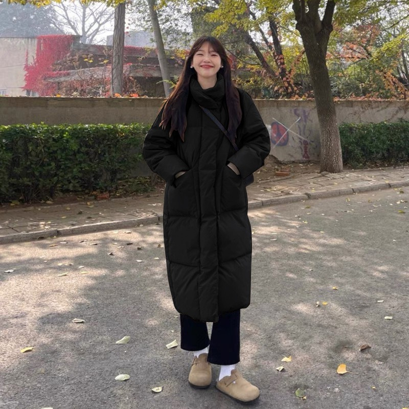 法米姿 新款服羽绒棉衣棉服女冬季外套中长款厚棉袄