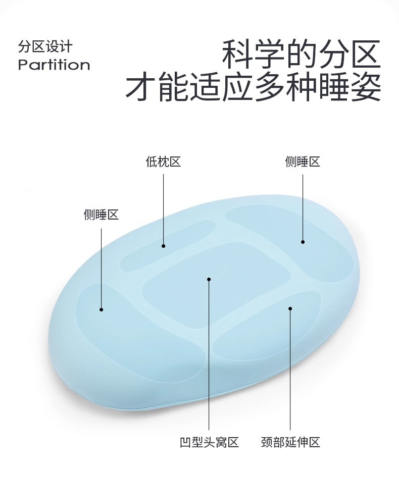 佳奥 枕头护颈椎助睡眠枕芯专用记忆棉侧睡无压家用猫肚皮枕