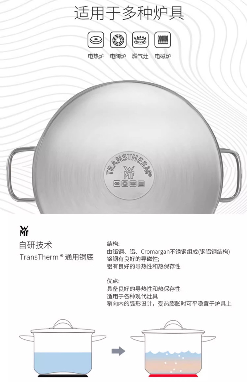 WMF WMF DiademPlus系列双耳炖锅（20cm）