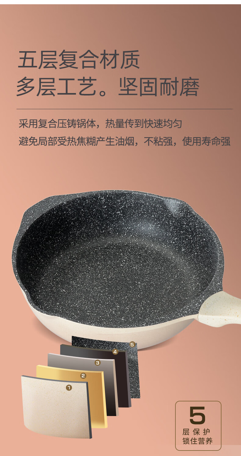 金嫂子 女王钻石系列不粘煎锅28cm	