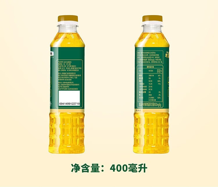 福临门 营养家活粒鲜胚玉米胚芽油 400ml