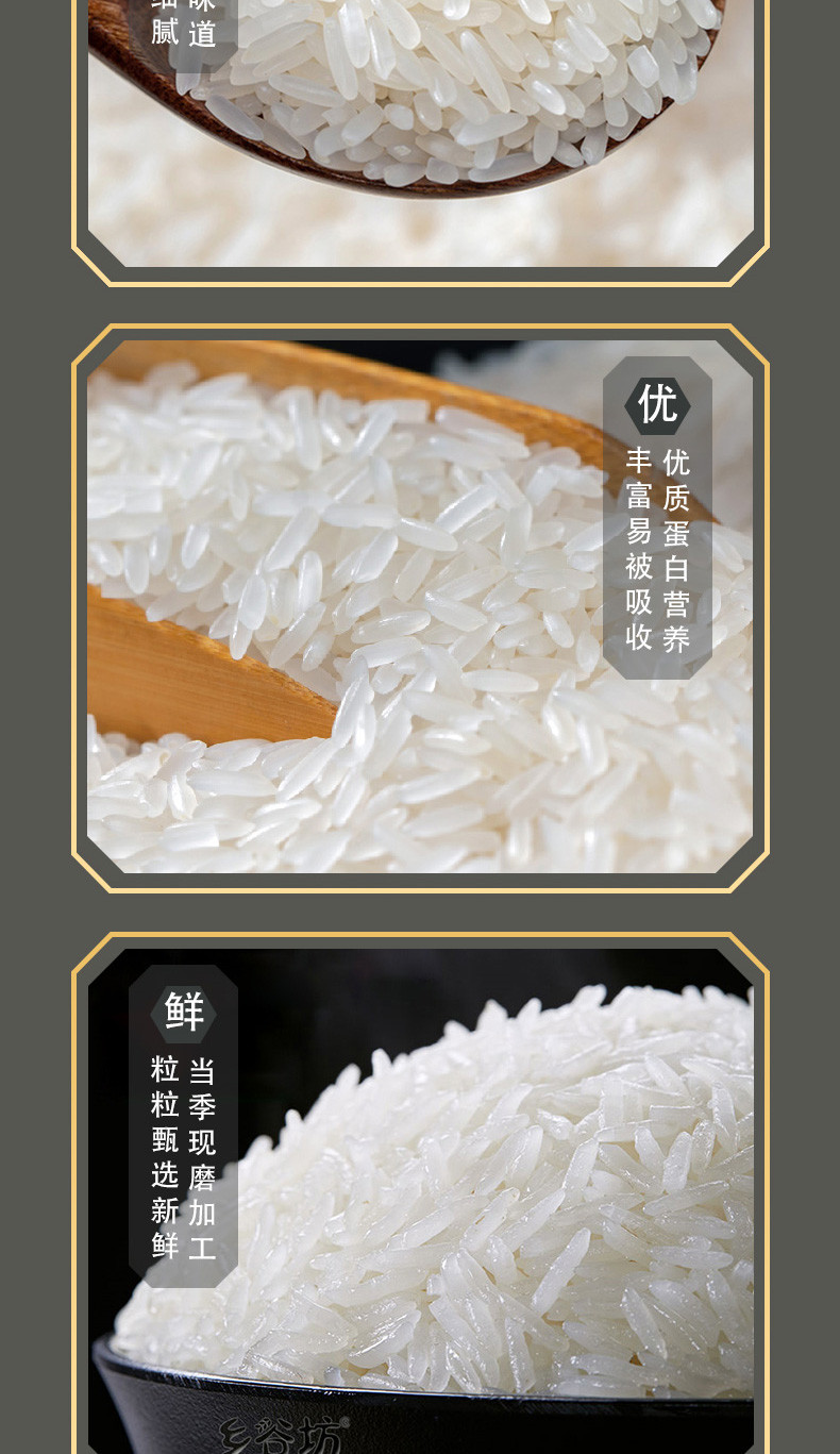  乡谷坊 乡谷坊茉莉香米500g 当季新米茉莉香大米家用长粒米籼米